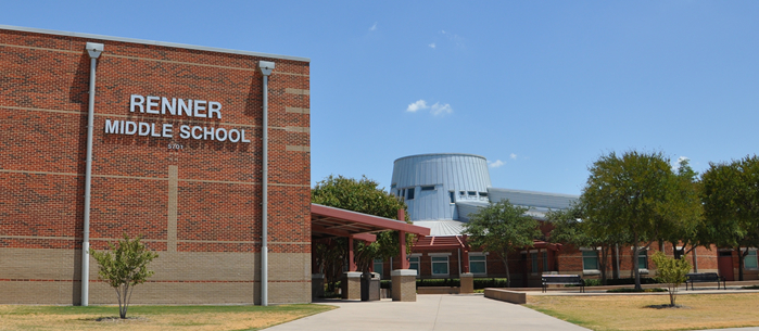 Renner Middle School front entrance 